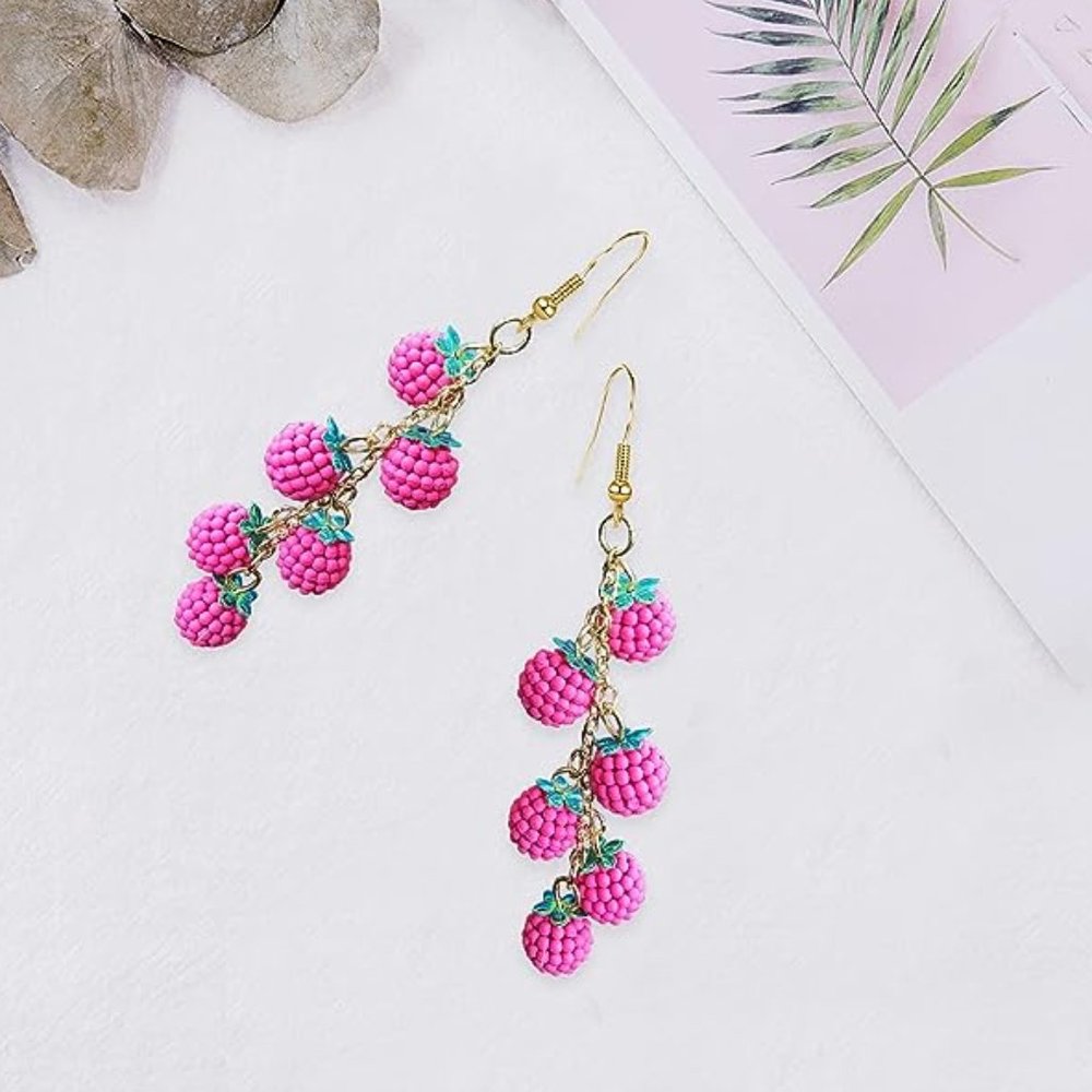 🌸 ZARA Berries Pink Earrings 🌸